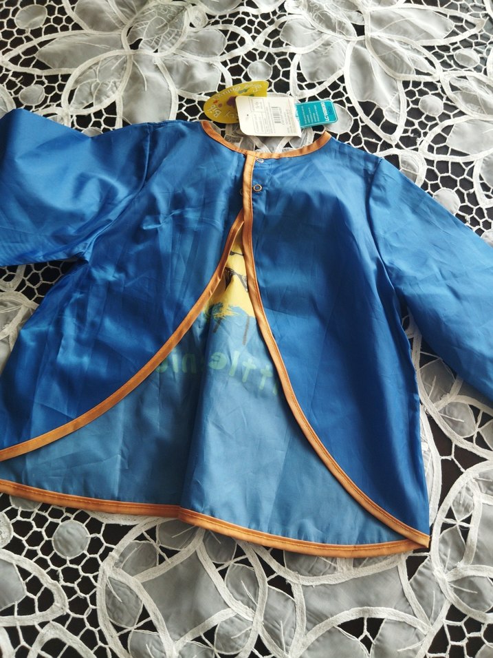 Renkli Baskılı Bebek Önlüğü Mavi - Görsel 3