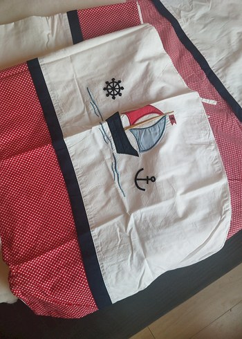 Beyaz Baskılı Çocuk Uyku Seti - Görsel 2