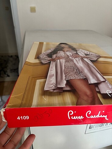Pierre Cardin Pierre cardin iki danteli saten gecelik sabahlık