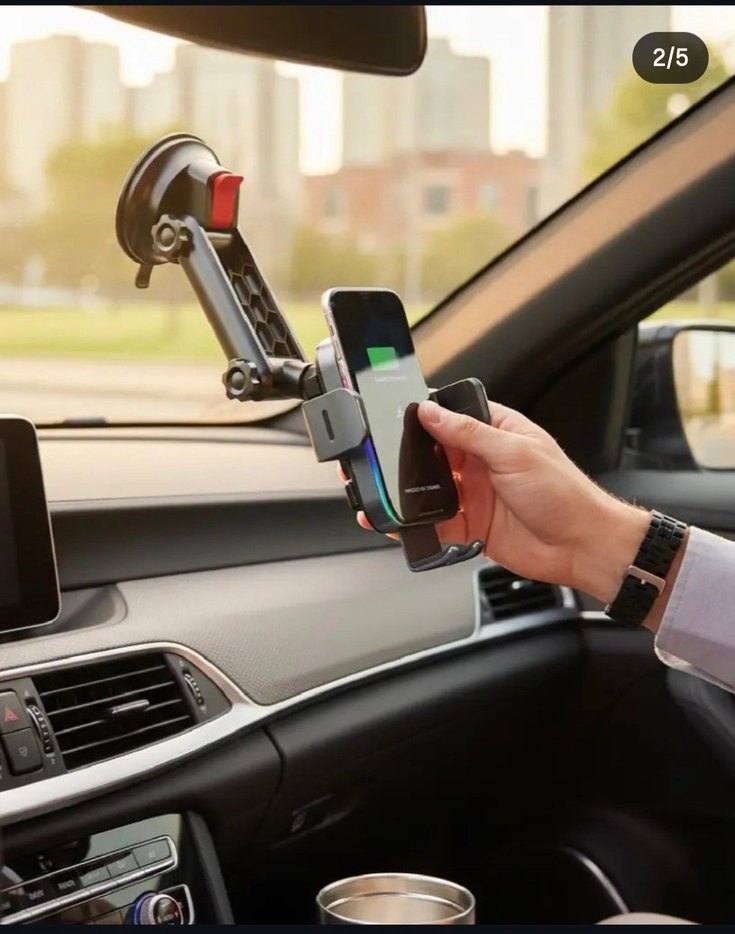 LinkTech W751 Premium Kablosuz 15W Araç Telefon Tutacağı - Görsel 3