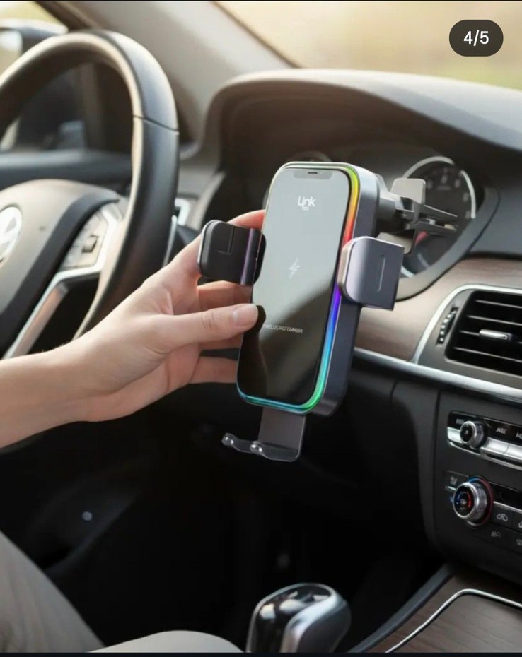 LinkTech W751 Premium Kablosuz 15W Araç Telefon Tutacağı - Görsel 5