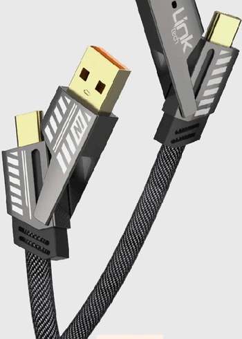 LinkTech K474 Mecha Stil 120CM 100W 4'lü Hızlı Şarj Kablosu - Görsel 2