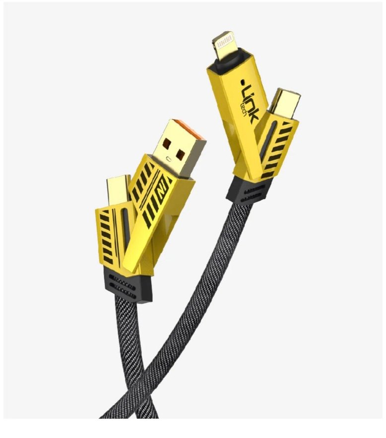 LinkTech K474 Mecha Stil 120CM 100W 4'lü Hızlı Şarj Kablosu - Görsel 3