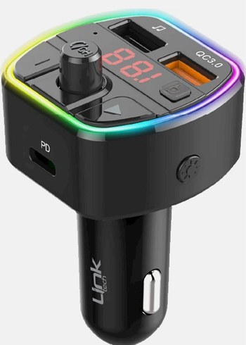 Linktech GP14 38W Pd + Qc3.0 LED Ekranlı Fm Transmitter - Görsel 4