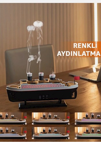 Titanic  Hava Nemlendirici Aromaterapi Ev Uçucu Yağ Difüzörü - Görsel 2