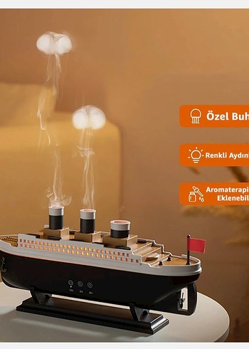 Titanic  Hava Nemlendirici Aromaterapi Ev Uçucu Yağ Difüzörü - Görsel 4