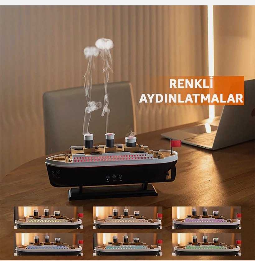 Titanic  Hava Nemlendirici Aromaterapi Ev Uçucu Yağ Difüzörü - Görsel 2