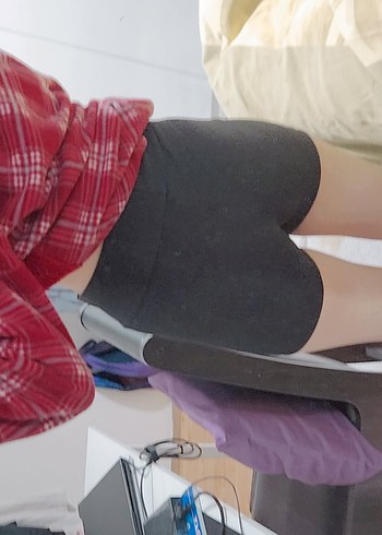 m Beden Siyah Gotik Spor Şort
