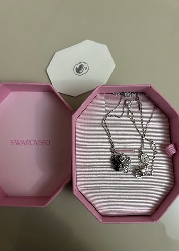  Beden Swarovski Gri Mini Zincir Kolye