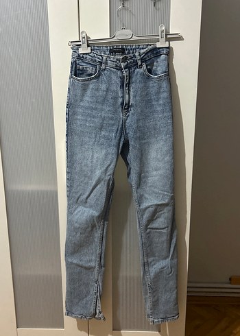 Gri Mavi Kadın Denim Pantolon
