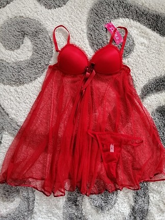 Hamilton kırmızı babydoll Gecelik ml beden 