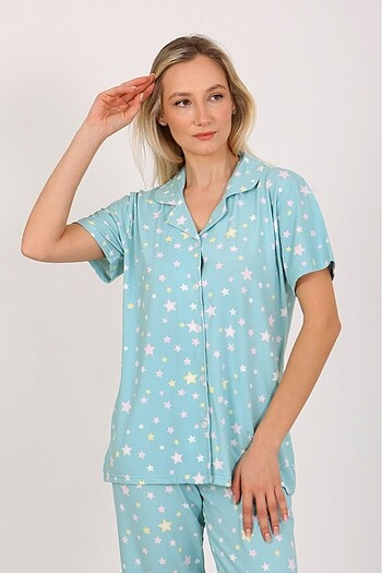 Nisanca kadın kısa kollu pijama takımı
