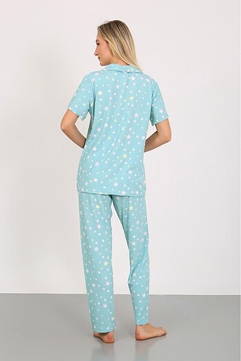 m Beden Nisanca kadın kısa kollu pijama takımı