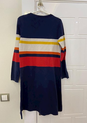 U.S Polo Assn. Çizgili Triko Midi Elbise