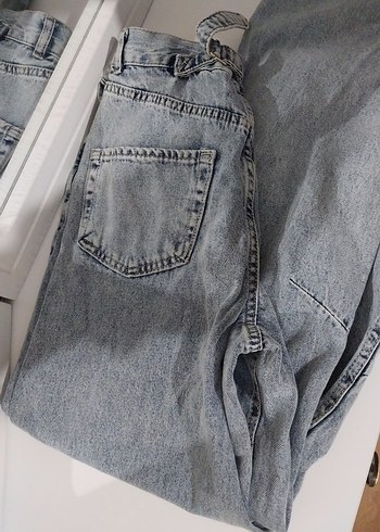 Mavi Gri kemerli baggy Pantolon 36 beden - Görsel 3