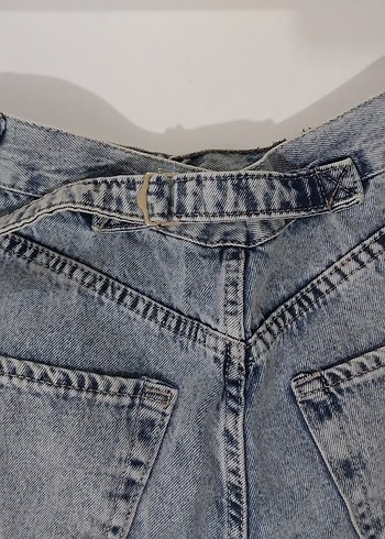 Mavi Gri kemerli baggy Pantolon 36 beden - Görsel 2