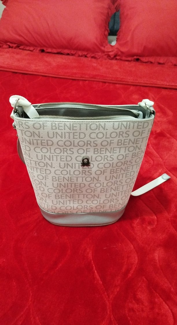 United Colors of Benetton Desenli Deri Çapraz Çanta - Görsel 2