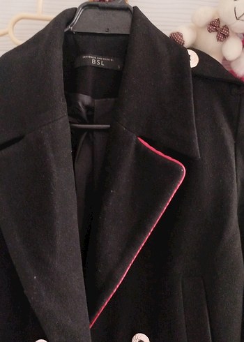 Düğmeli Siyah Uzun Kaban - Görsel 2