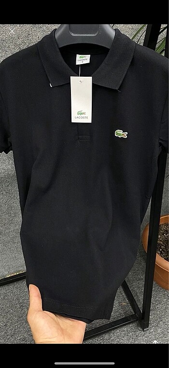 Lacoste siyah tişört t shirt kadın erkek unisex