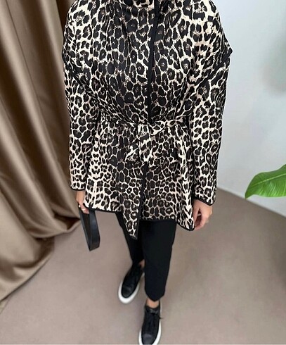 m Beden QUQA Leopar kemerli Tunik
