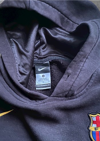 Nike Siyah Kapüşonlu FC Barcelona Sweatshirt - Görsel 4