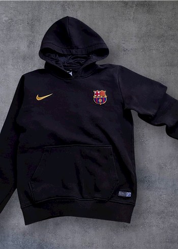Nike Siyah Kapüşonlu FC Barcelona Sweatshirt - Görsel 2