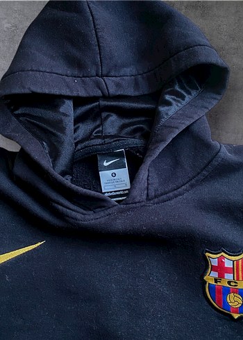 Nike Siyah Kapüşonlu FC Barcelona Sweatshirt - Görsel 3