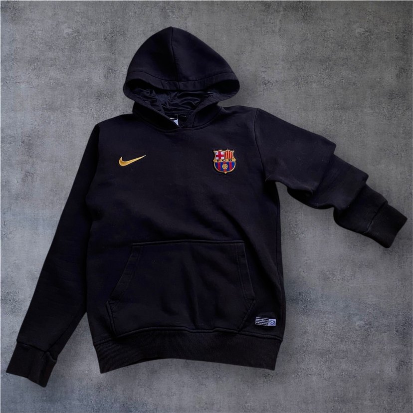 Nike Siyah Kapüşonlu FC Barcelona Sweatshirt - Görsel 2