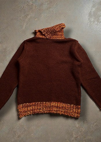 Örme Bohem Yandan Boğazlı Triko Kazak - Görsel 3