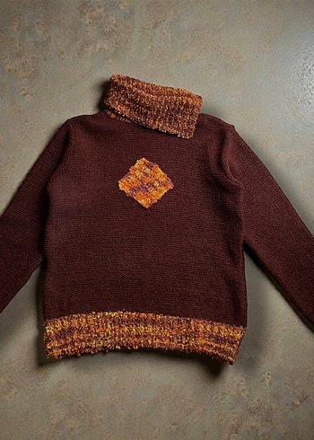 Örme Bohem Yandan Boğazlı Triko Kazak - Görsel 4