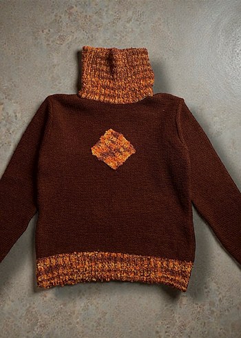 Örme Bohem Yandan Boğazlı Triko Kazak - Görsel 2