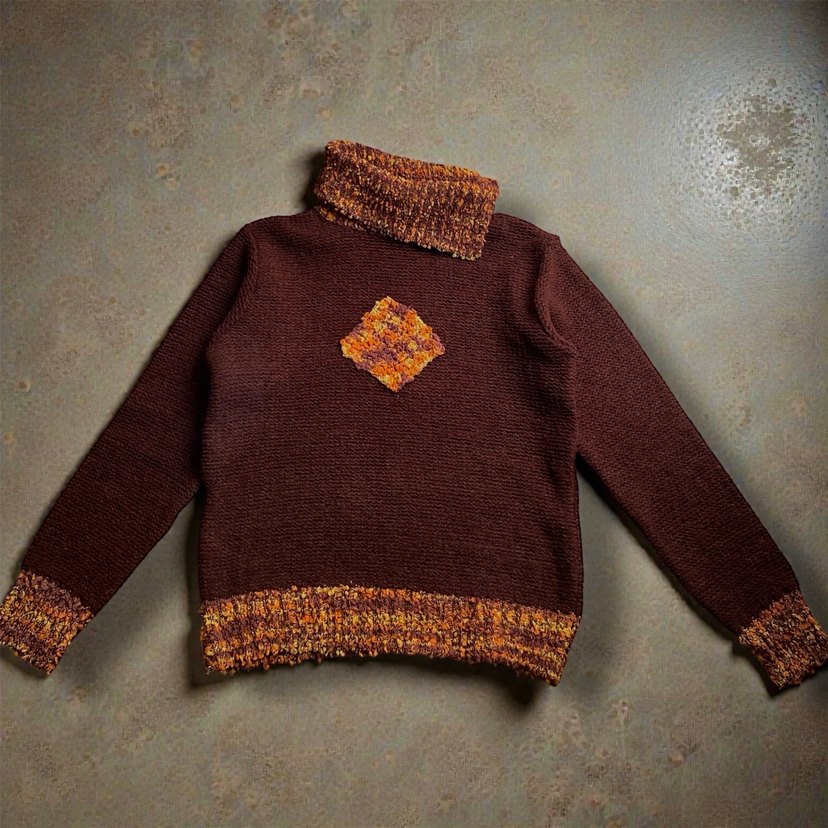 Örme Bohem Yandan Boğazlı Triko Kazak - Görsel 4