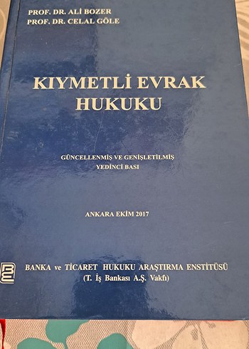 Kıymetli Evrak Hukuku - Güncellenmiş 7. Baskı