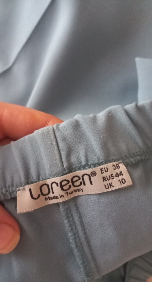 Mavi Pilili Kadın Kumaş Pantolon - Görsel 2