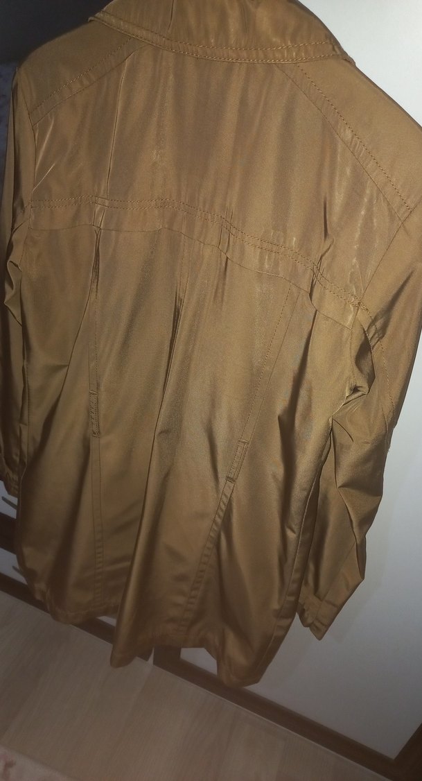 Bej Düğmeli Midi Kadın Trençkot - Görsel 3