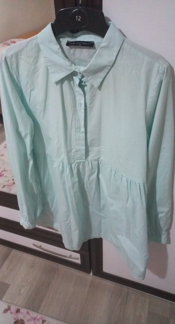 Mavi Midi Uzun Kollu Gömlek - Görsel 2