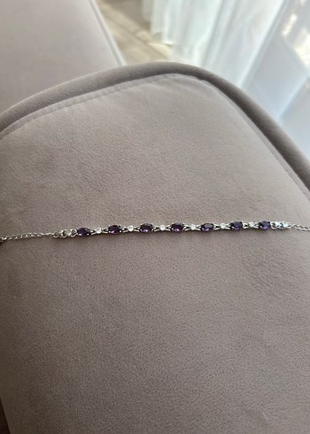 Diğer Mor Taşlı Gümüş Kadın Bileklik