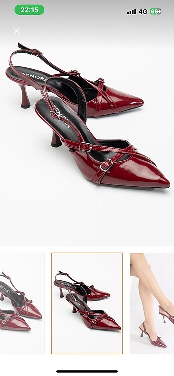 Diğer Bordo stiletto