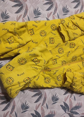 Sarı Baskılı Fermuarlı 3-4 yaş çocuklar için uyku tulumu - Görsel 3