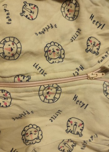 Sarı Baskılı Fermuarlı 3-4 yaş çocuklar için uyku tulumu - Görsel 4