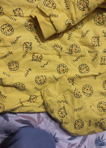 Sarı Baskılı Fermuarlı 3-4 yaş çocuklar için uyku tulumu - Görsel 2