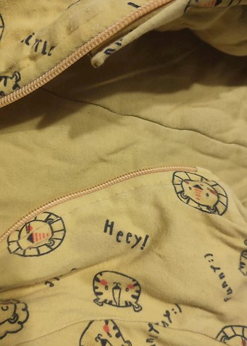 Sarı Baskılı Fermuarlı 3-4 yaş çocuklar için uyku tulumu - Görsel 5
