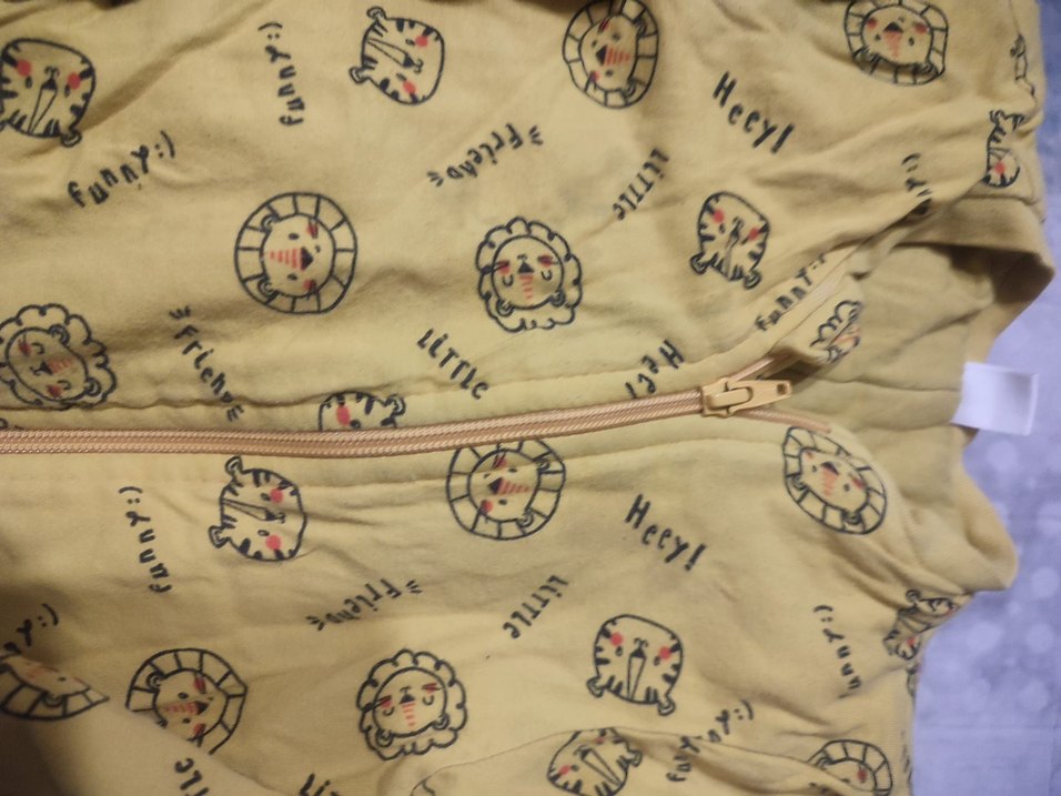 Sarı Baskılı Fermuarlı 3-4 yaş çocuklar için uyku tulumu - Görsel 4