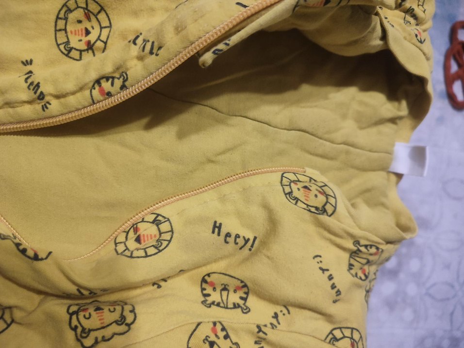 Sarı Baskılı Fermuarlı 3-4 yaş çocuklar için uyku tulumu - Görsel 5