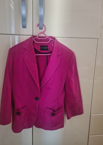 Pembe Düğmeli Kadın Blazer Ceket