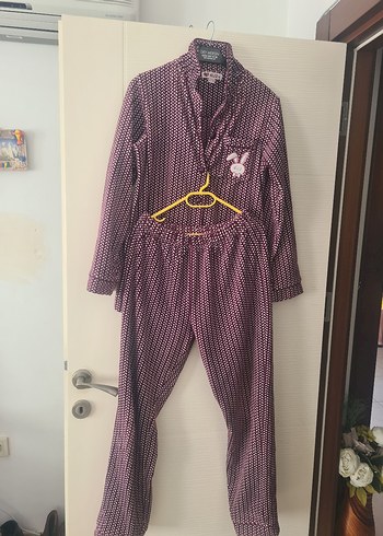 Bordo Uzun Kollu Kadın Pijama Takımı