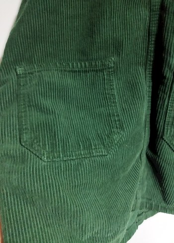 Kadın Yeşil Süet Askılı Midi Salopet - Görsel 7