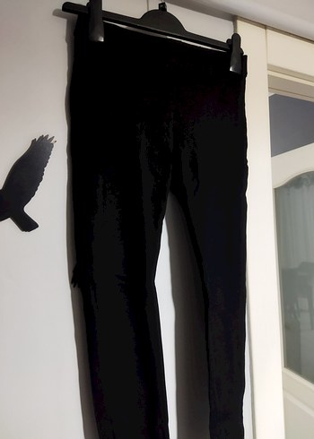 Düğmeli Siyah Kadın Pantolon - Görsel 2