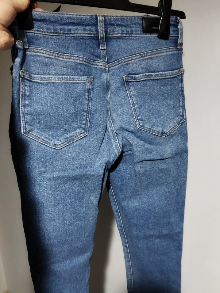 Kadın Mavi Normal Boy Dar Kesim Jean - Görsel 5