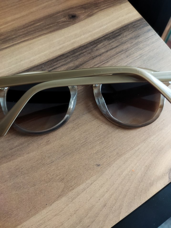 Şeffaf Bej Retro Kadın Gözlüğü - Görsel 4